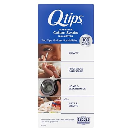 Q-tips 100% Cotton Swabs – Multipurpose, 625 Count