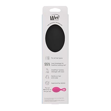 Wet Brush Detangler Hair Brush with IntelliFlex Bristles – Black Frost