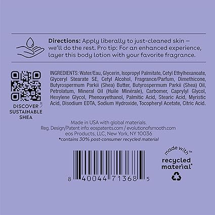 eos Shea Better Lotion – Natural Shea Butter, Vanilla Scent, 16 fl oz